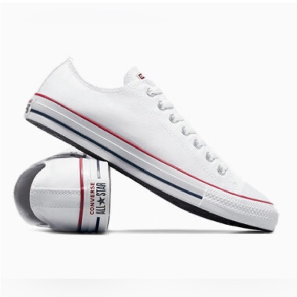 Converse | Unisex White Classic All-Star Lace Up Sneakers, Men’s sz 6, Women’s 8 - Picture 5 of 16